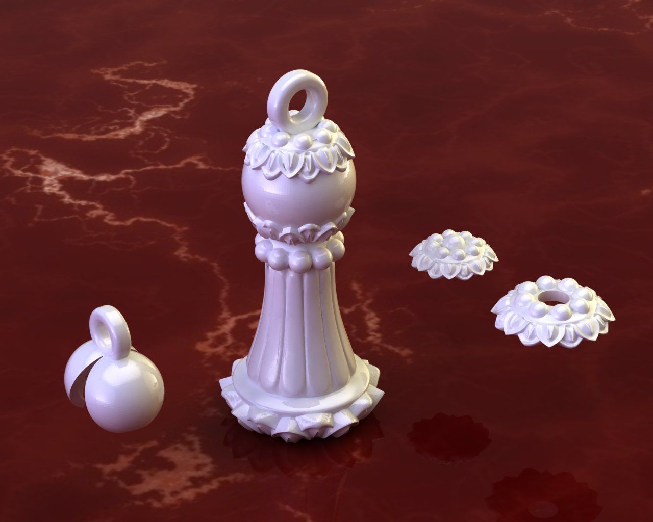 Rosary tassel 3D print model_2