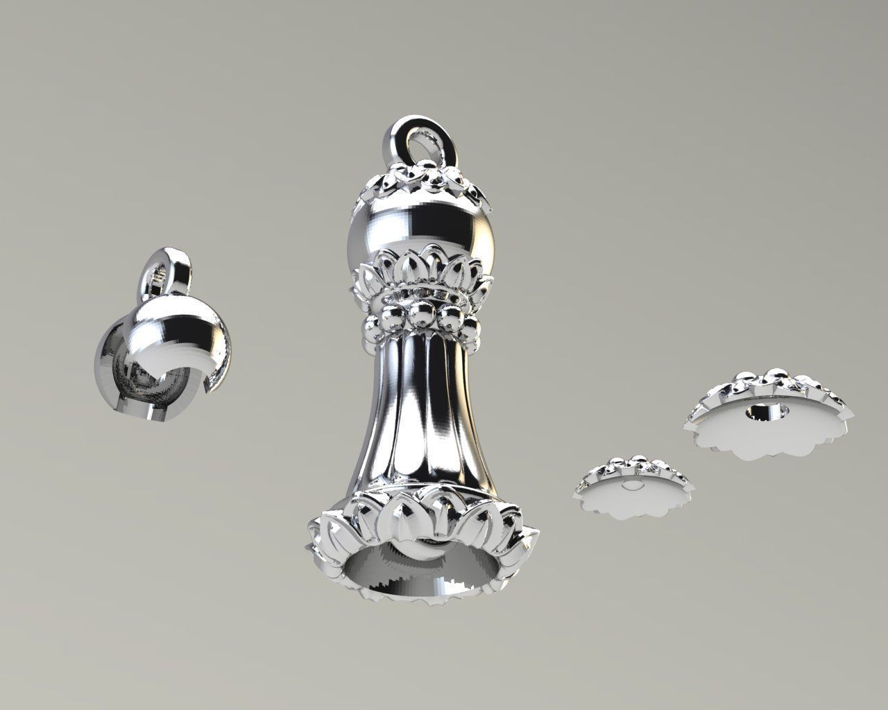 Rosary tassel 3D print model_1