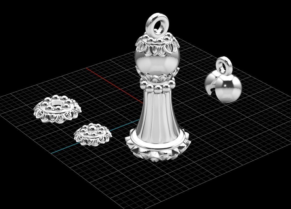 Rosary tassel 3D print model_5