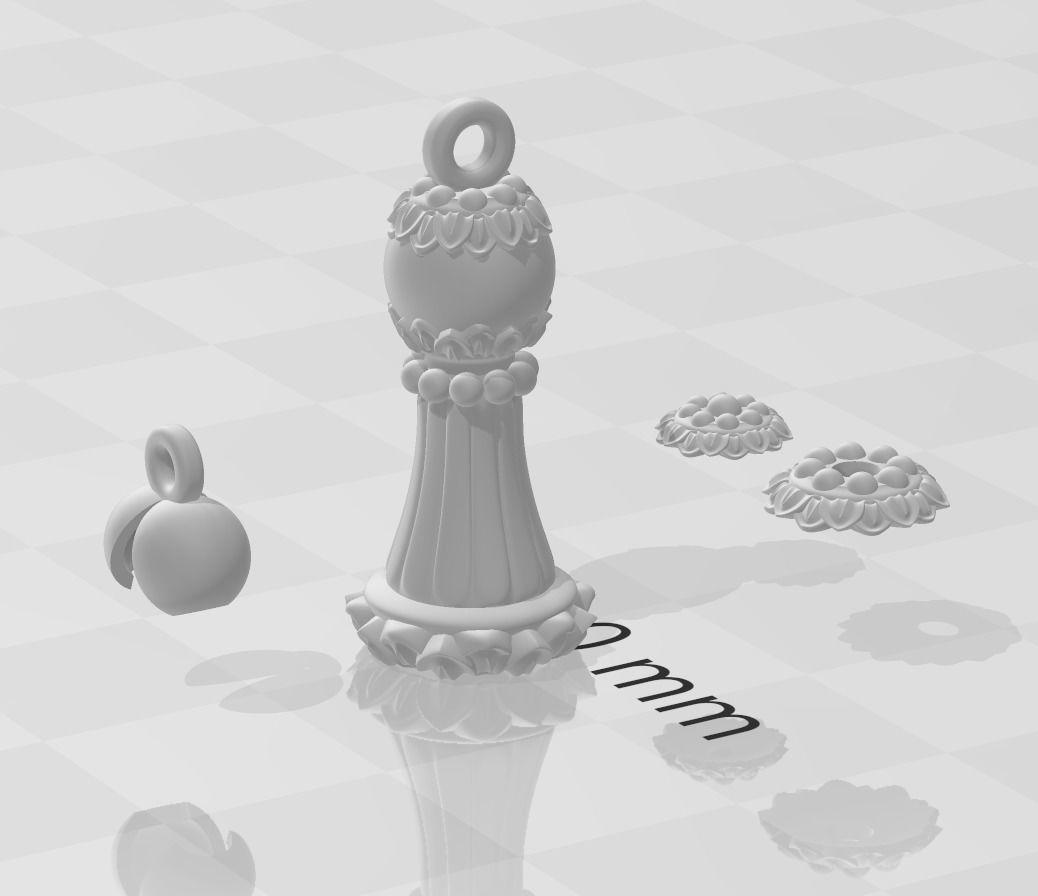 Rosary tassel 3D print model_8