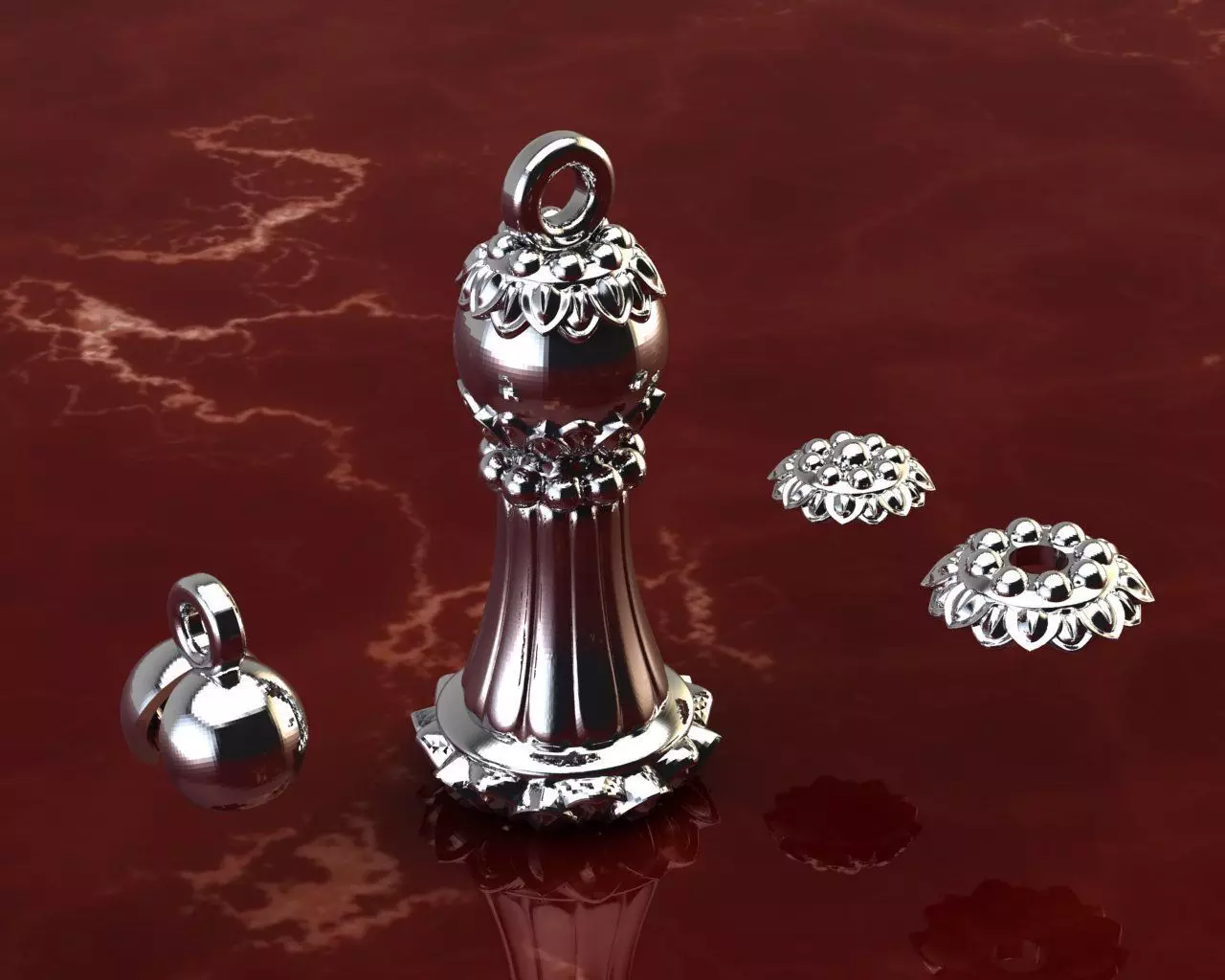 Rosary tassel 3D print model_0