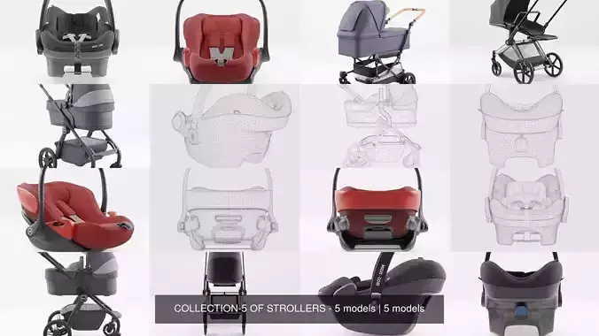 COLLECTION-5 OF STROLLERS - 5 models 