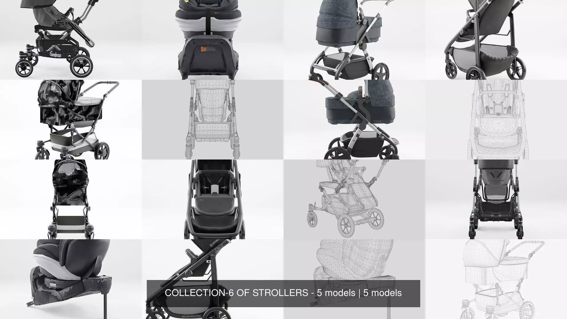 COLLECTION-6 OF STROLLERS - 5 models _0