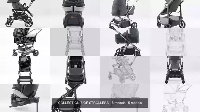 COLLECTION-6 OF STROLLERS - 5 models 