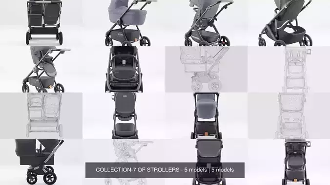 COLLECTION-7 OF STROLLERS - 5 models 