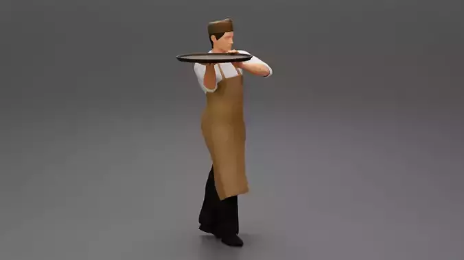 Waiter carrying a server tray