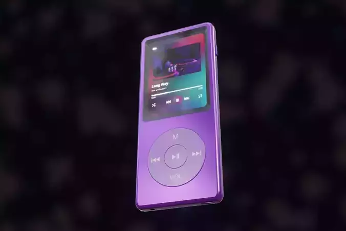 iPod Music Player Low-poly 3D model