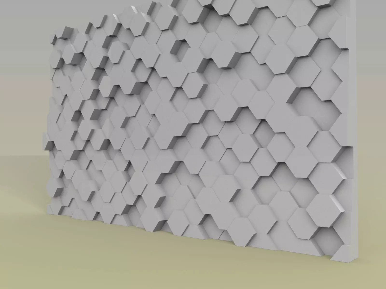 Honeycomb wall panel 3D model_0