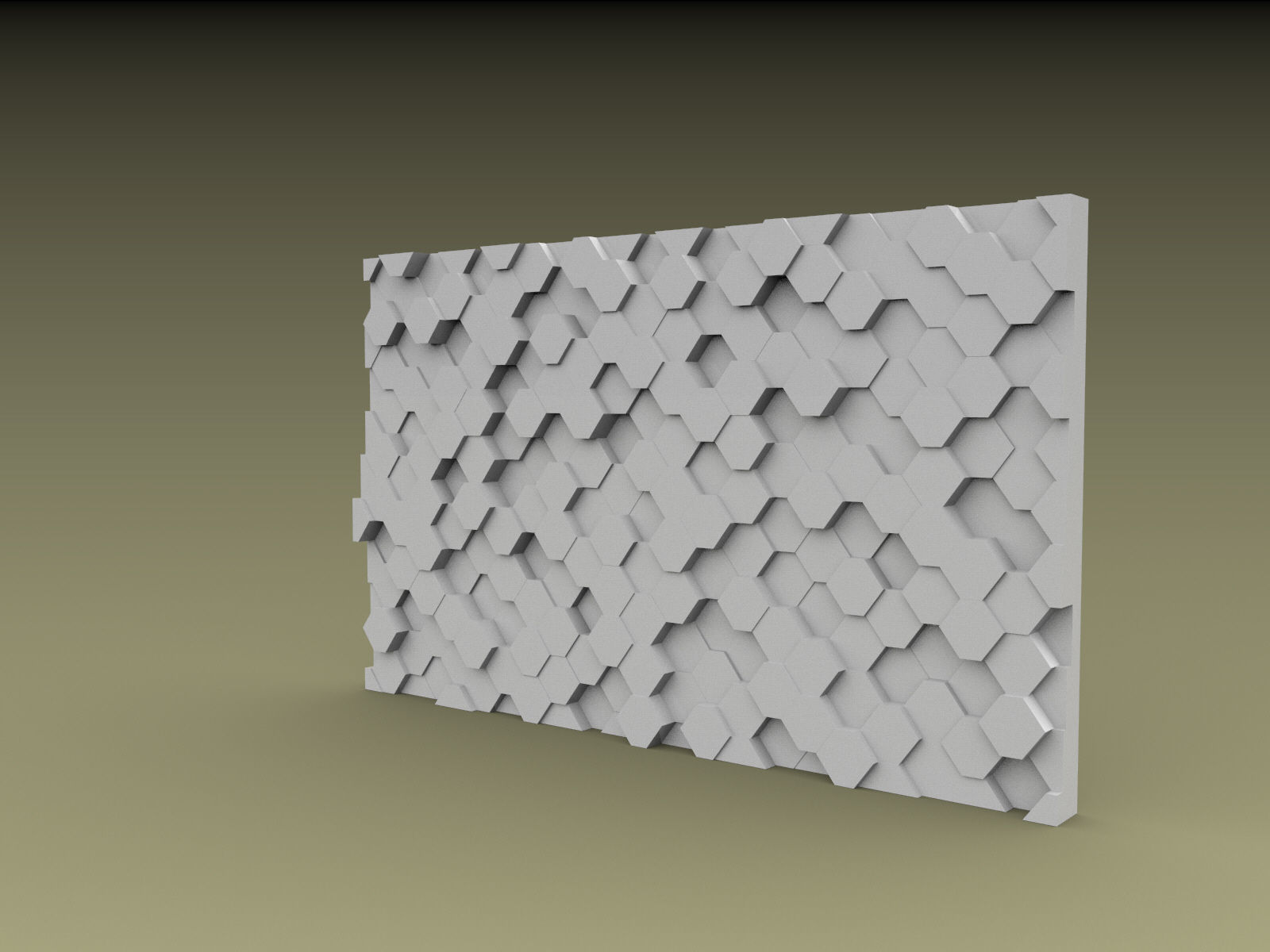 Honeycomb wall panel 3D model_3