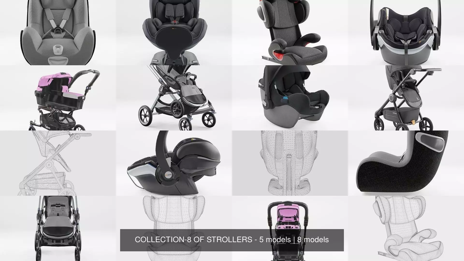 COLLECTION-8 OF STROLLERS - 5 models _0