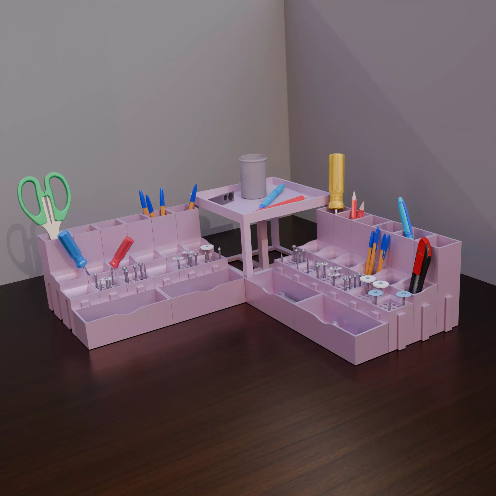 Modular Desk and Tool Organizer 3D print model