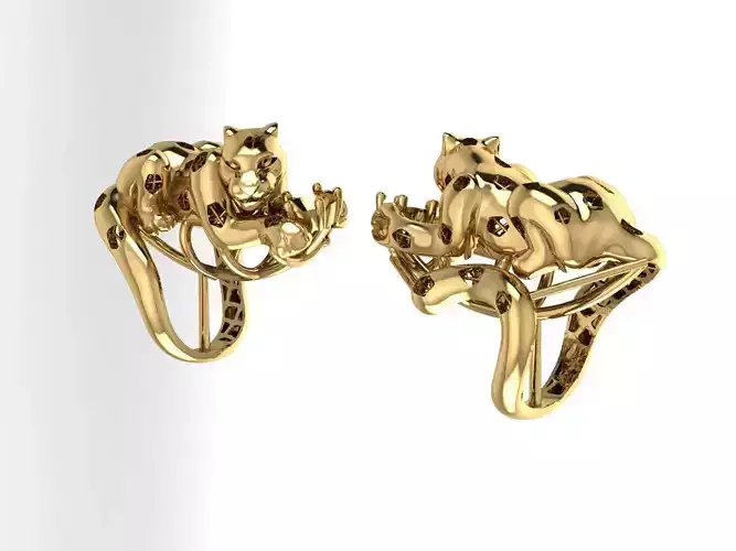 woman ring leopard 005 3D print model