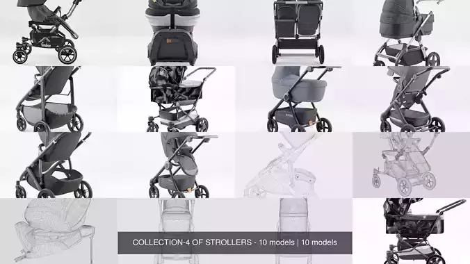 COLLECTION-4 OF STROLLERS - 10 models 