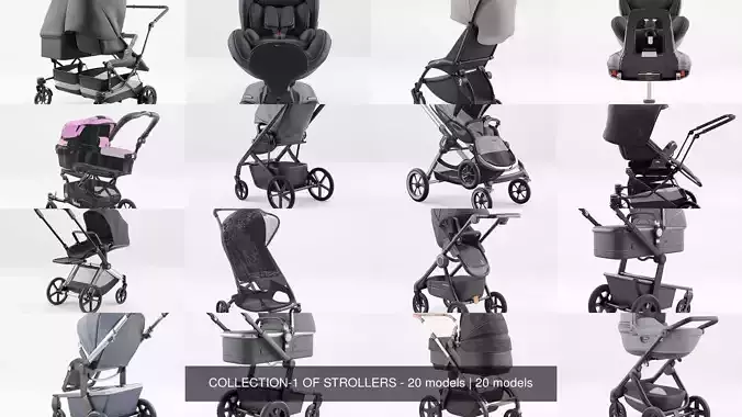 COLLECTION-1 OF STROLLERS - 20 models  COLLECTION-1 OF STROLLERS - 20 models
