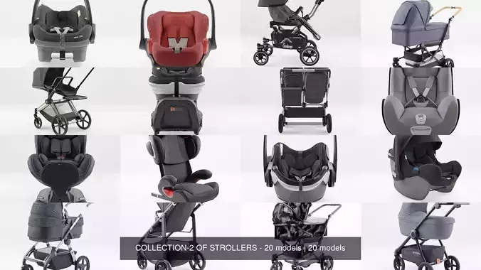 COLLECTION-2 OF STROLLERS - 20 models 
