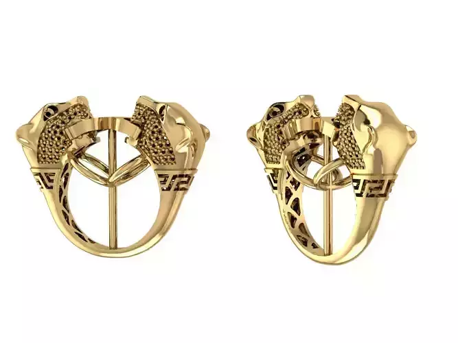 woman ring leopard 008 3D print model