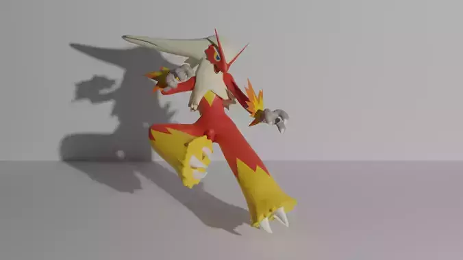 Blaziken pokemon 3D print model 3D print model