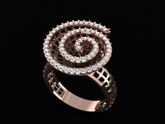 special woman ring 3D print model_2