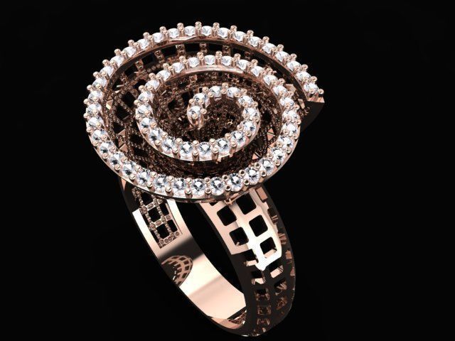 special woman ring 3D print model_5