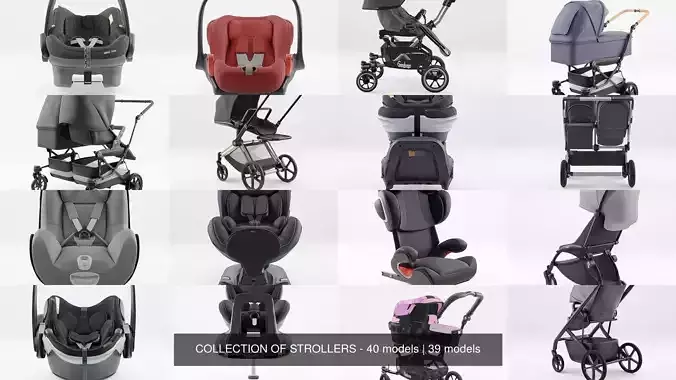 COLLECTION OF STROLLERS - 40 models  COLLECTION OF STROLLERS - 40 models