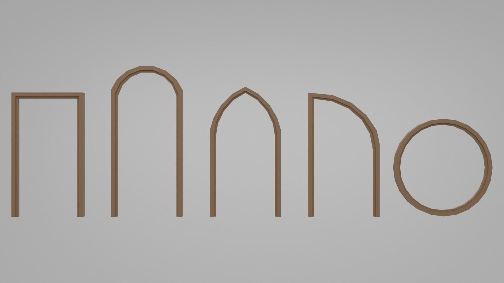 Door pack Low-poly 3D model_25