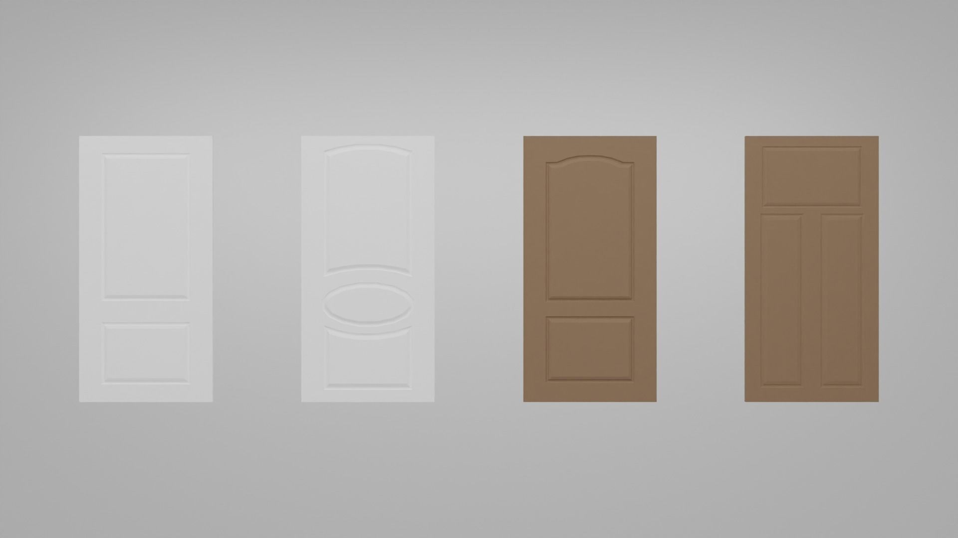 Door pack Low-poly 3D model_11