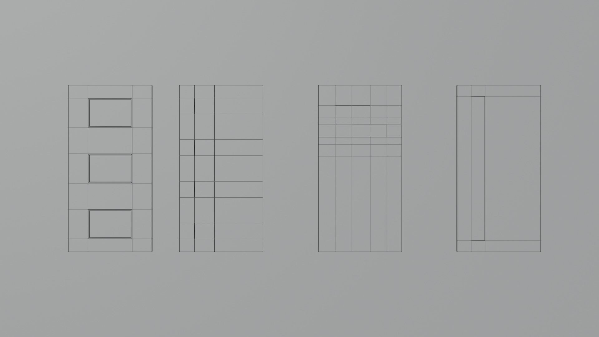 Door pack Low-poly 3D model_6