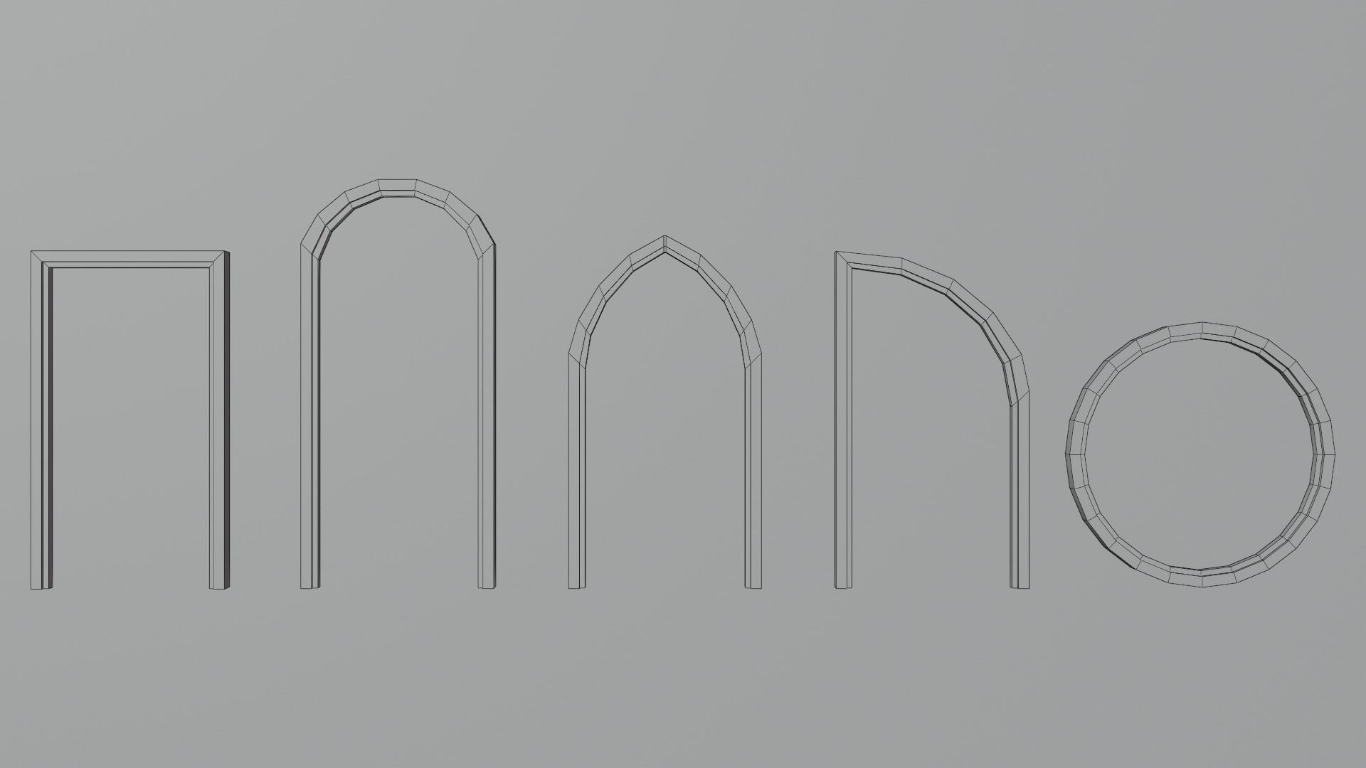 Door pack Low-poly 3D model_26