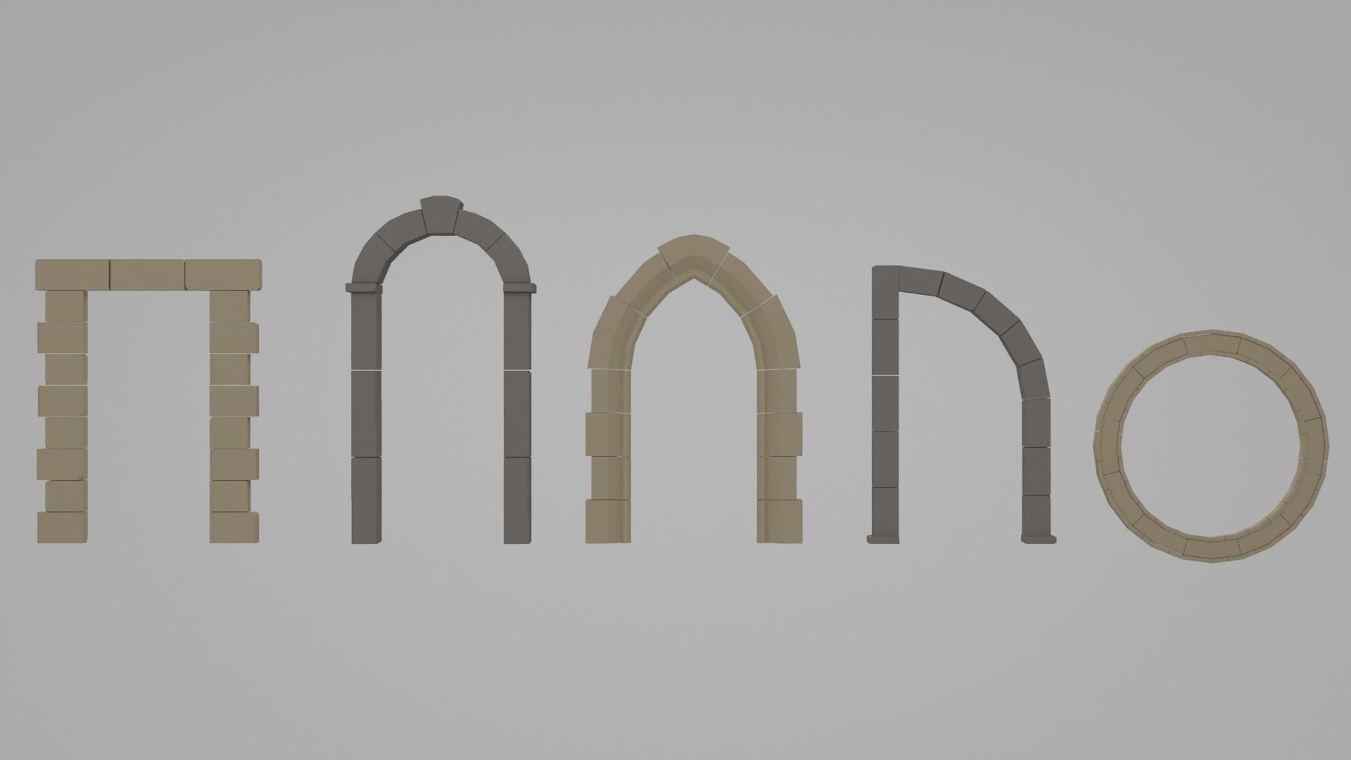Door pack Low-poly 3D model_23