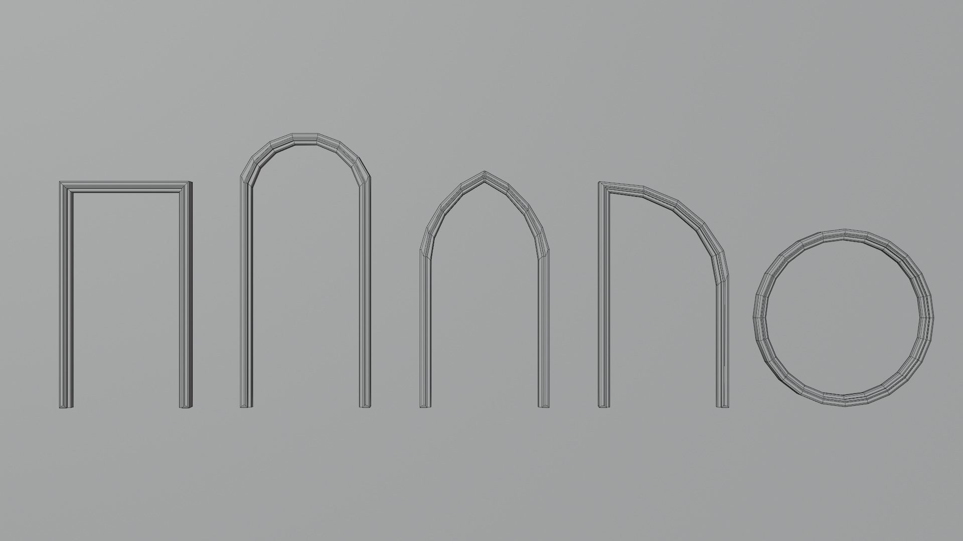 Door pack Low-poly 3D model_28