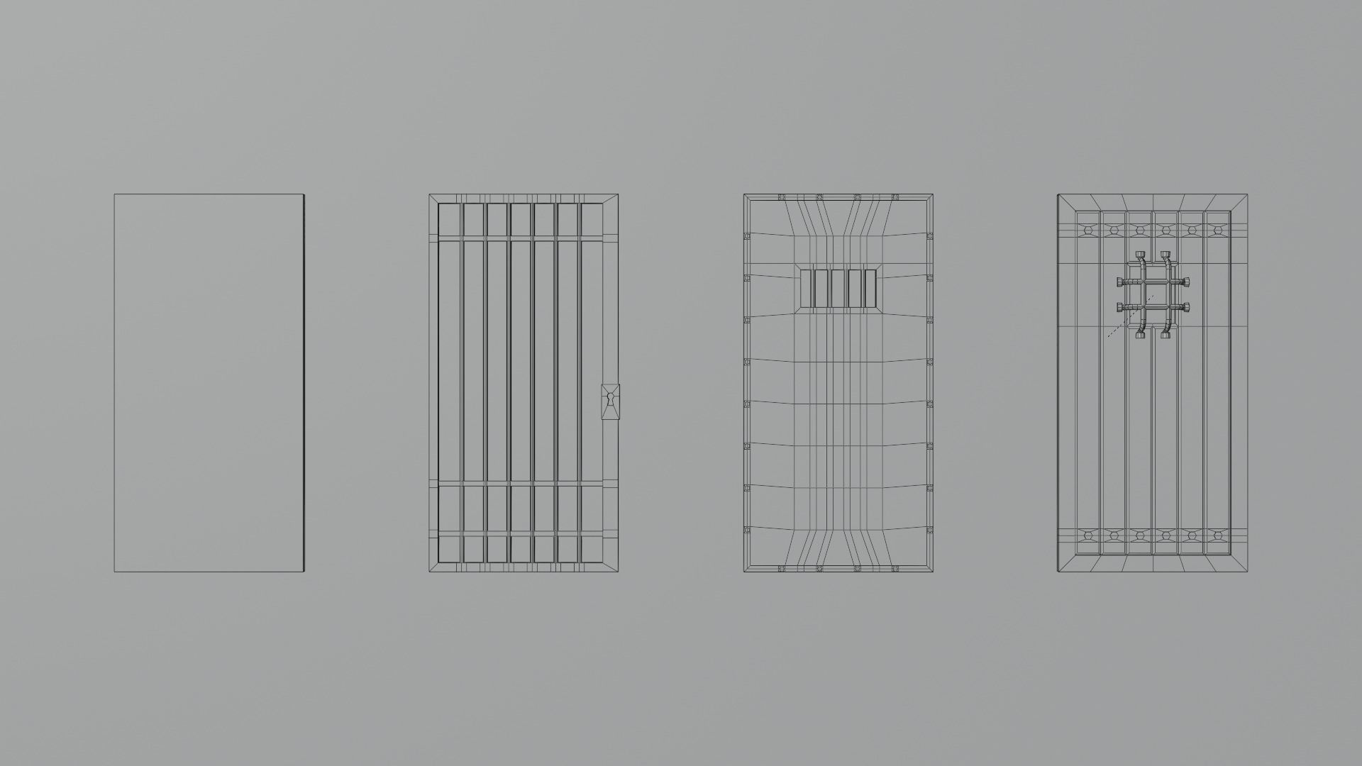 Door pack Low-poly 3D model_22