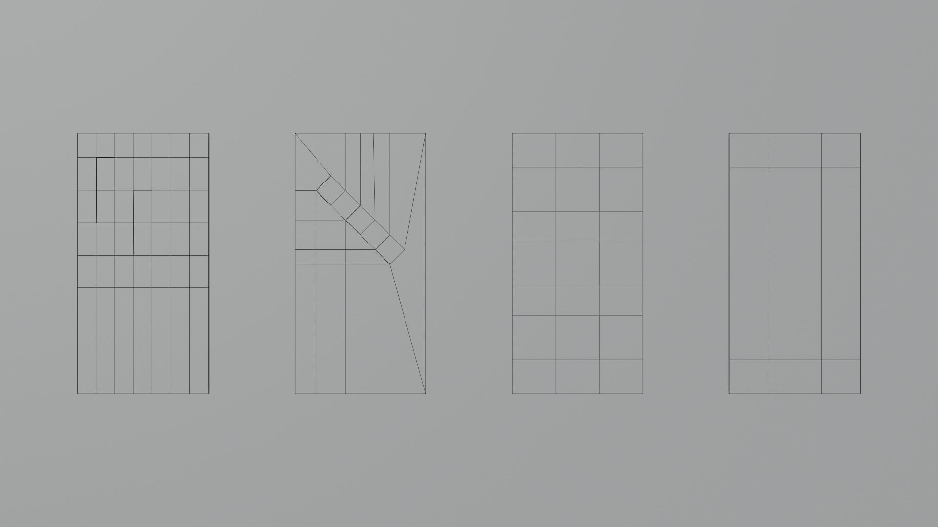 Door pack Low-poly 3D model_4