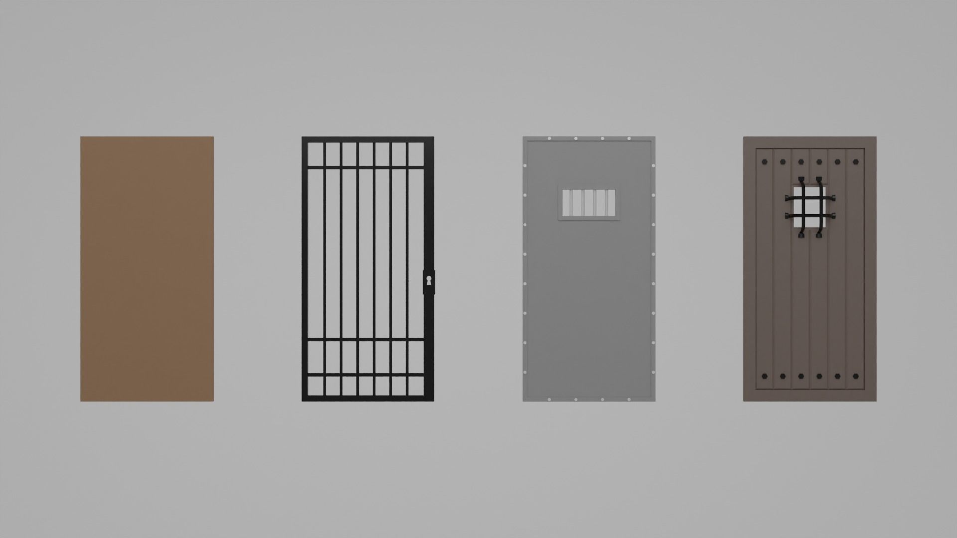 Door pack Low-poly 3D model_21