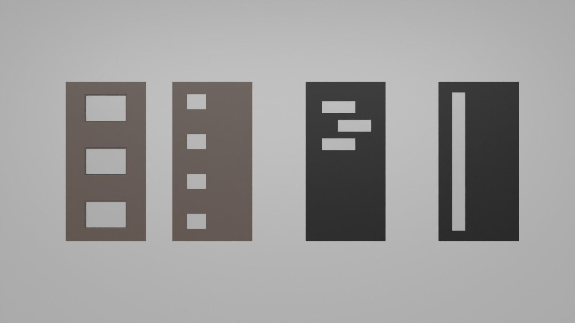 Door pack Low-poly 3D model_5