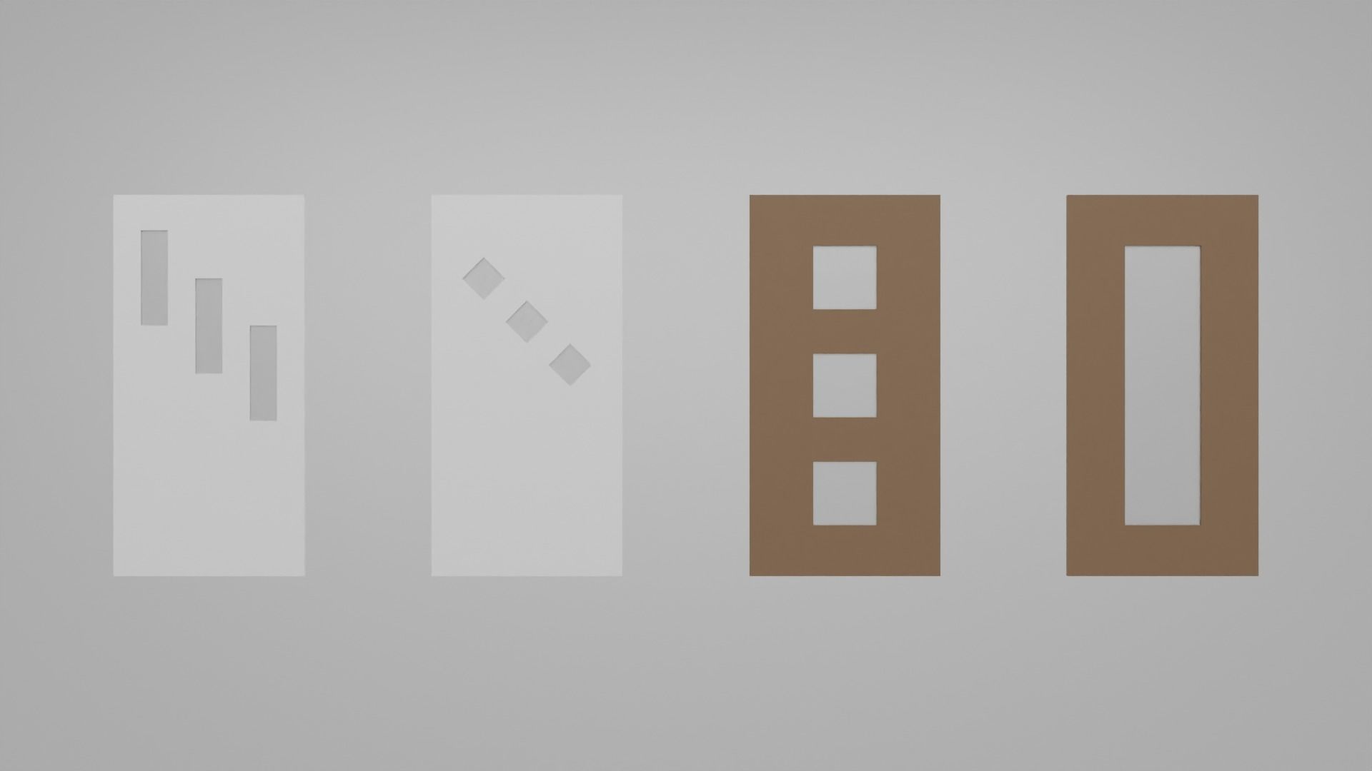 Door pack Low-poly 3D model_3