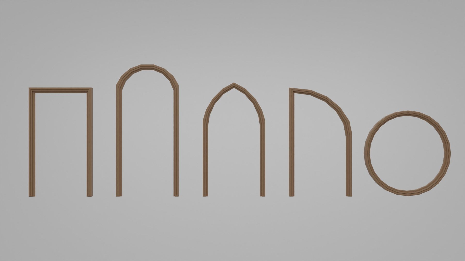 Door pack Low-poly 3D model_27