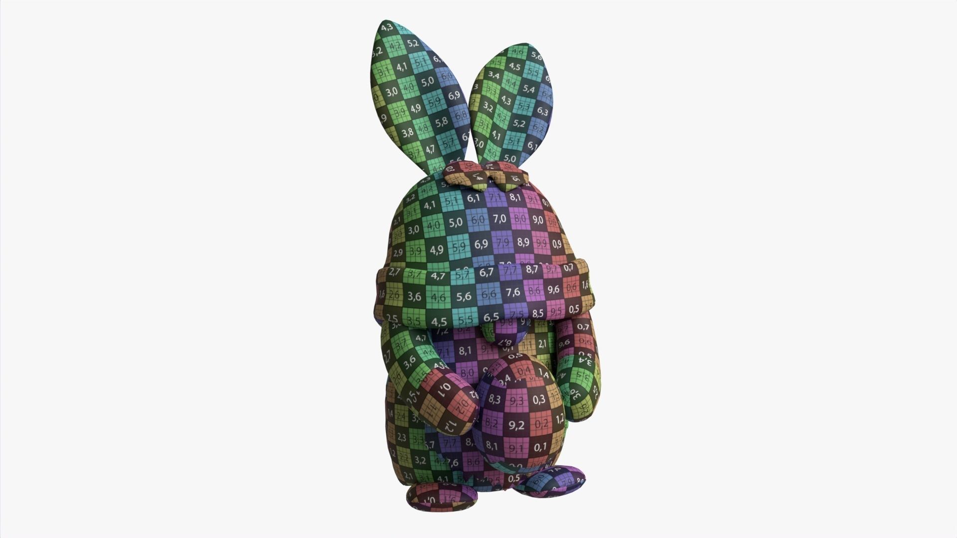 Easter Plush Doll Gnome With Egg 01 3D model_7