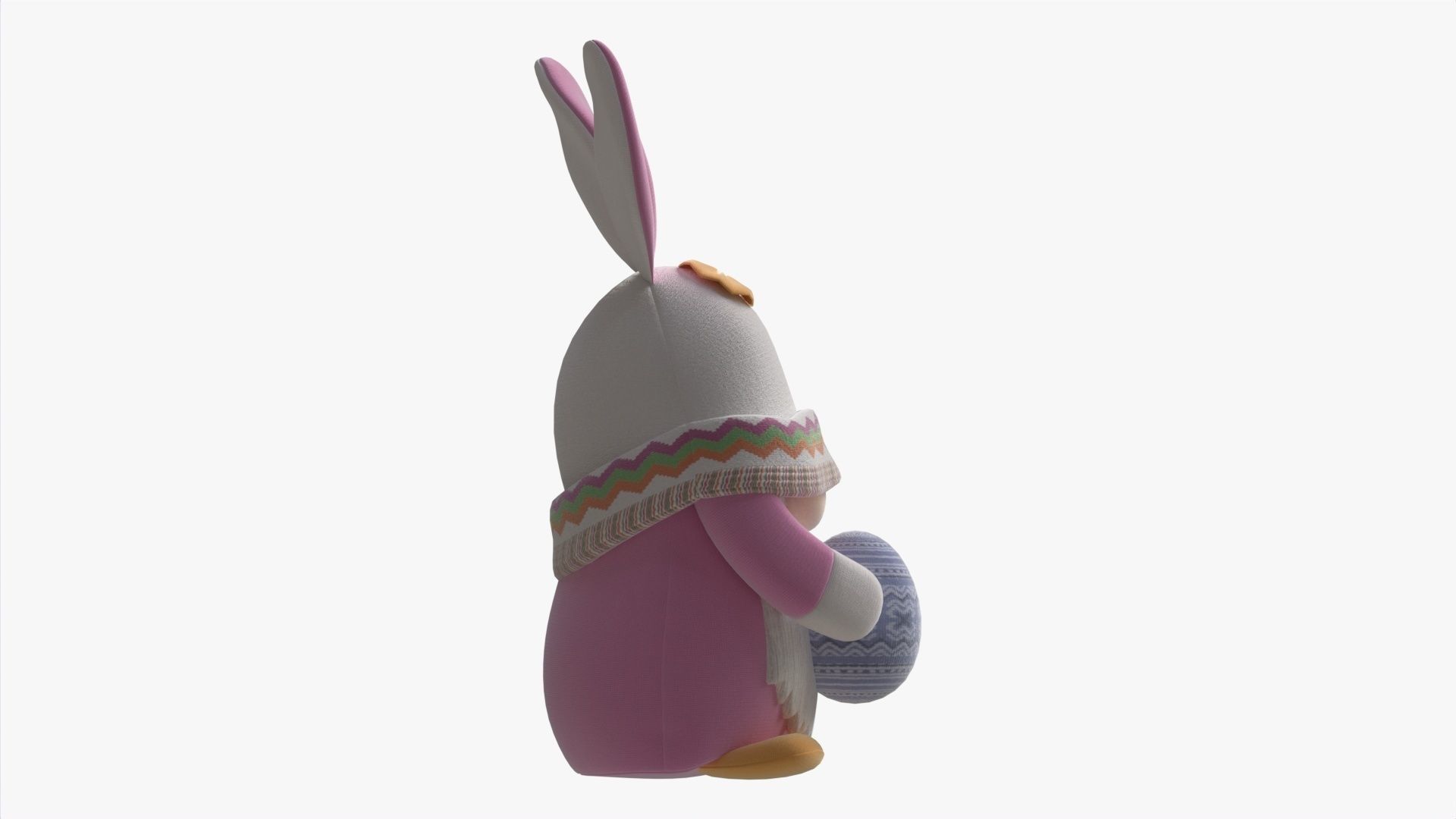 Easter Plush Doll Gnome With Egg 01 3D model_5