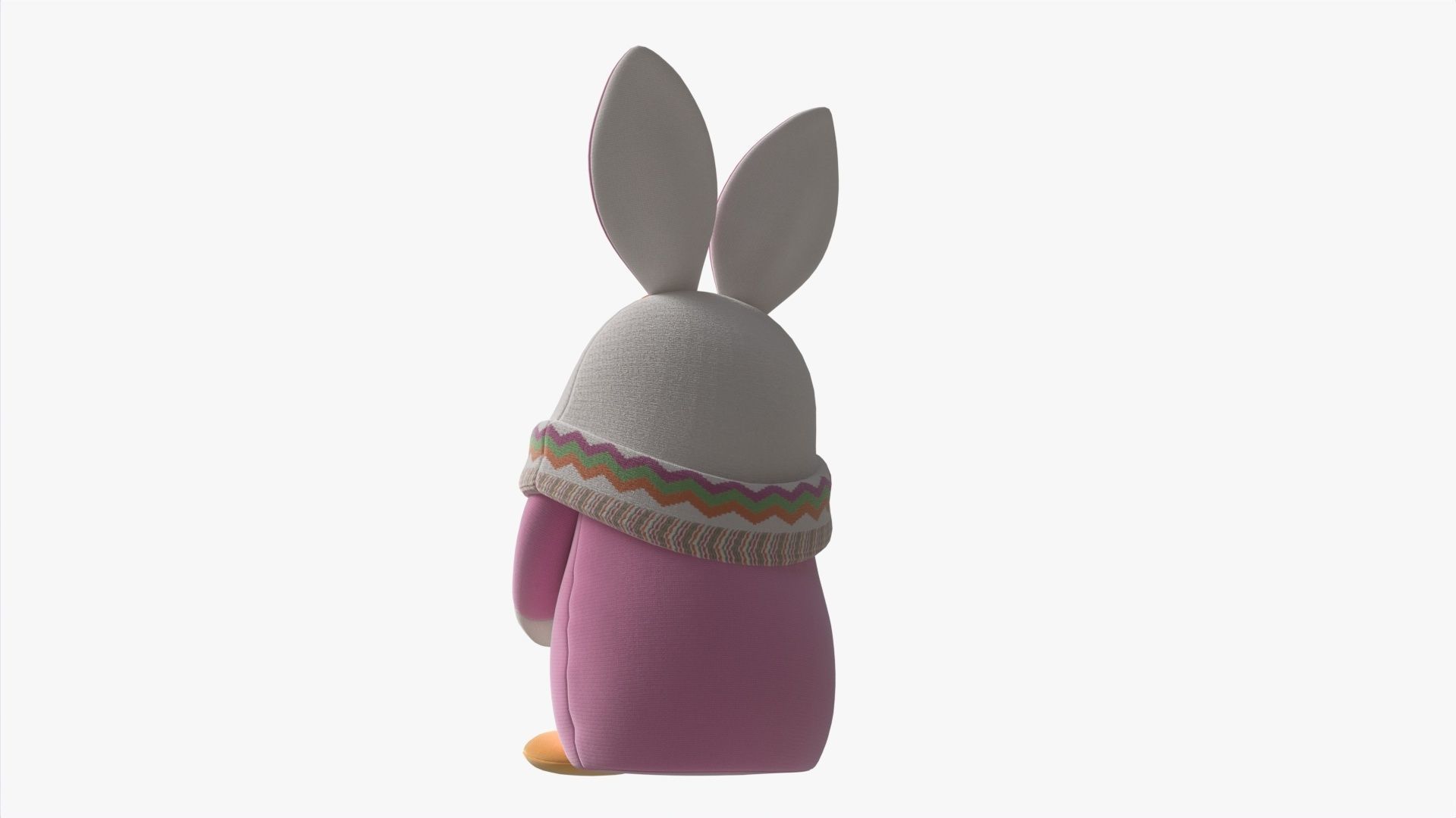 Easter Plush Doll Gnome With Egg 01 3D model_2
