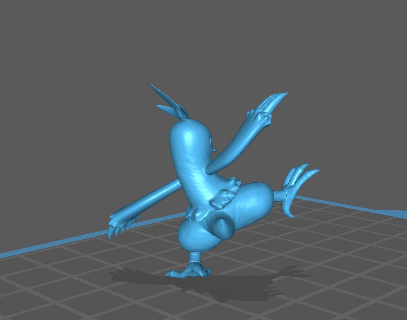 Torchic Combusken Blaziken and mega Blaziken 3D print model 3D print model_30