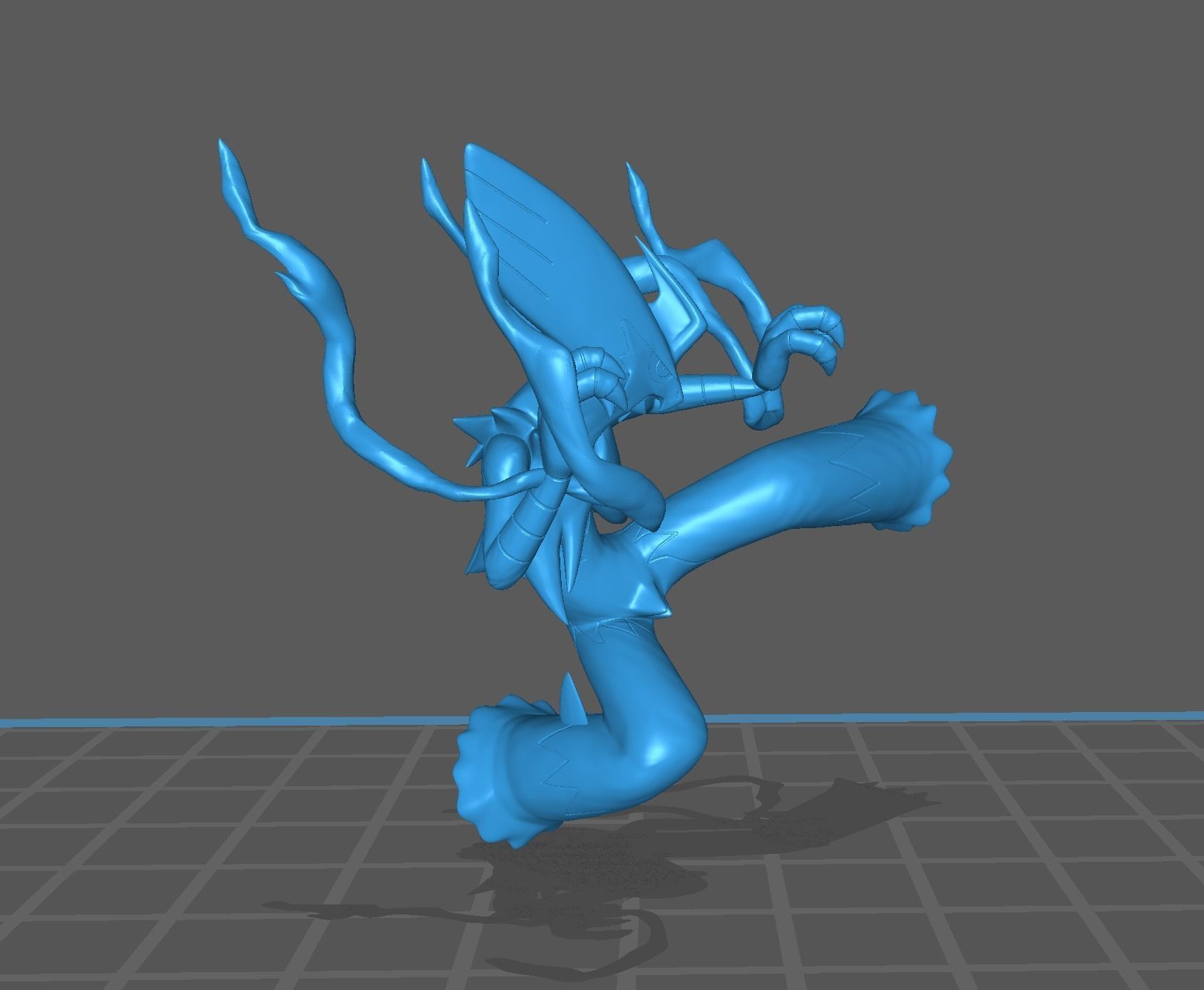 Torchic Combusken Blaziken and mega Blaziken 3D print model 3D print model_58