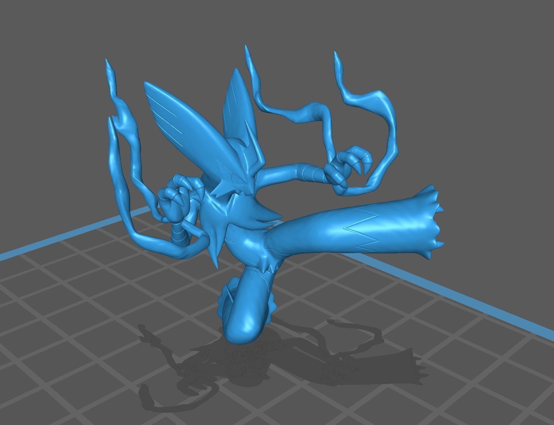 Torchic Combusken Blaziken and mega Blaziken 3D print model 3D print model_56