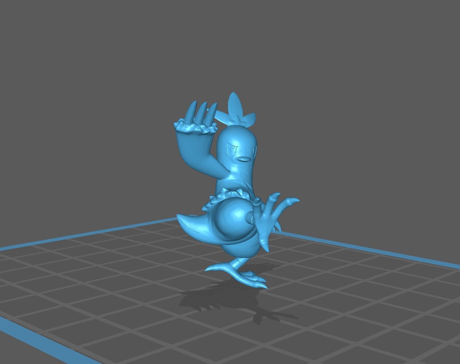Torchic Combusken Blaziken and mega Blaziken 3D print model 3D print model_34