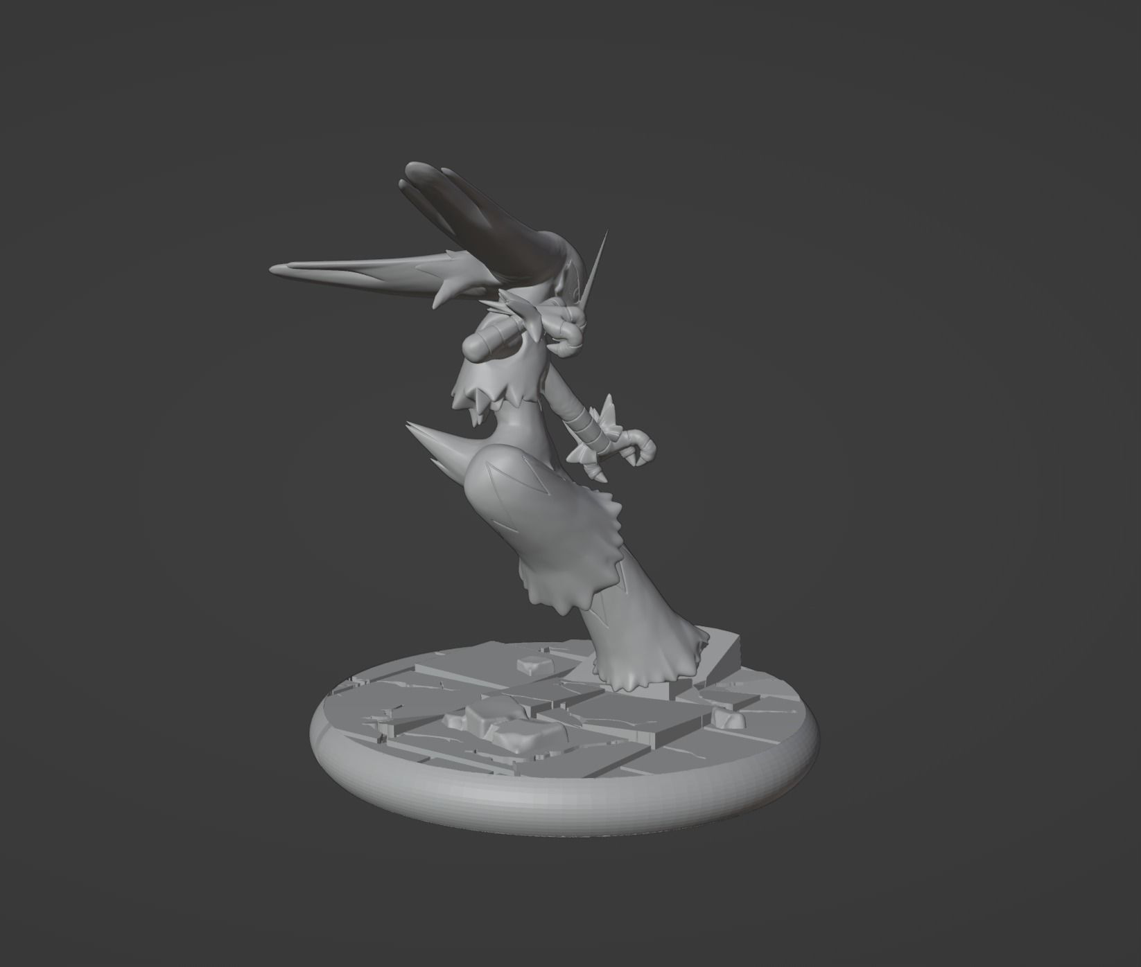 Torchic Combusken Blaziken and mega Blaziken 3D print model 3D print model_45