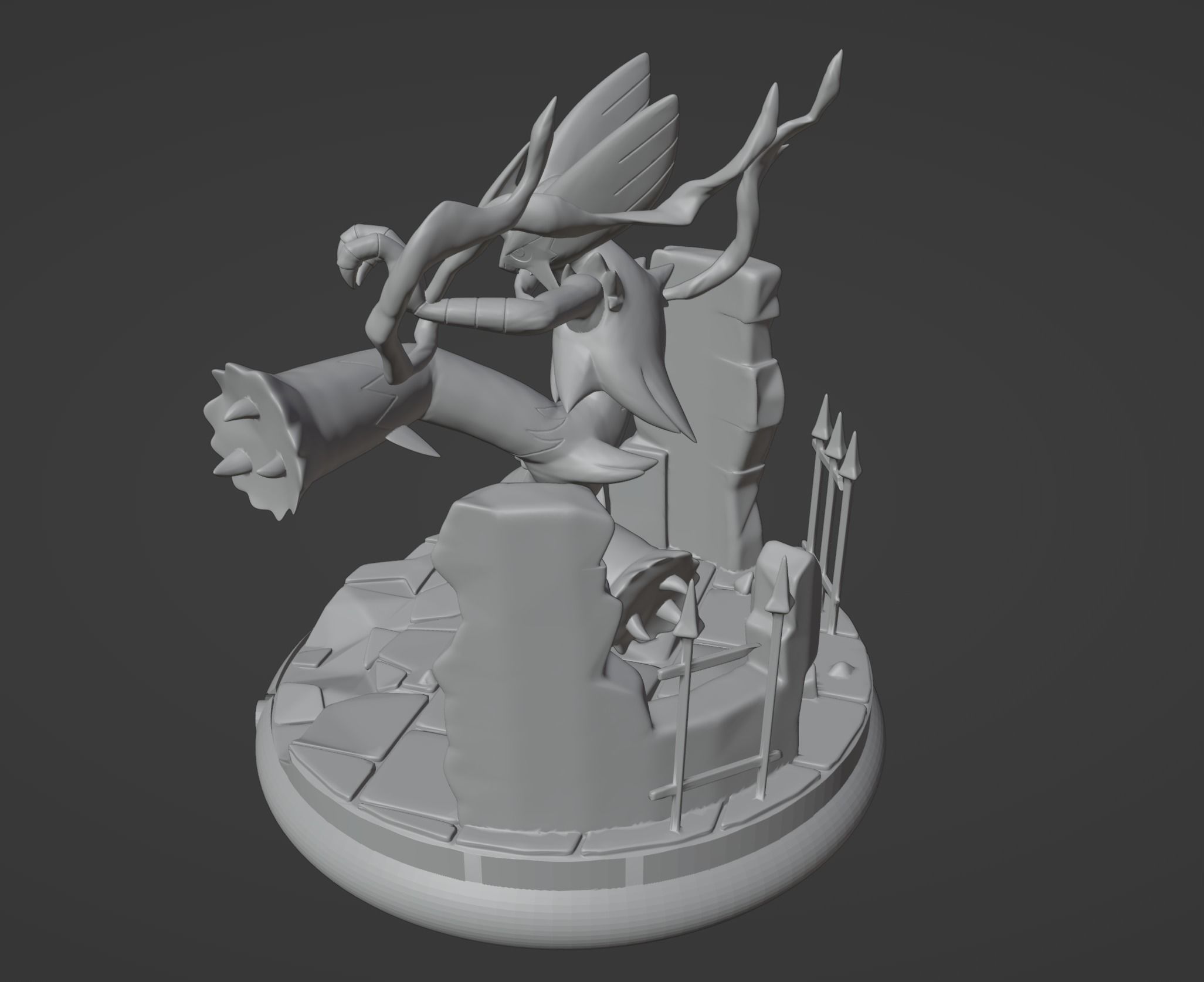 Torchic Combusken Blaziken and mega Blaziken 3D print model 3D print model_48