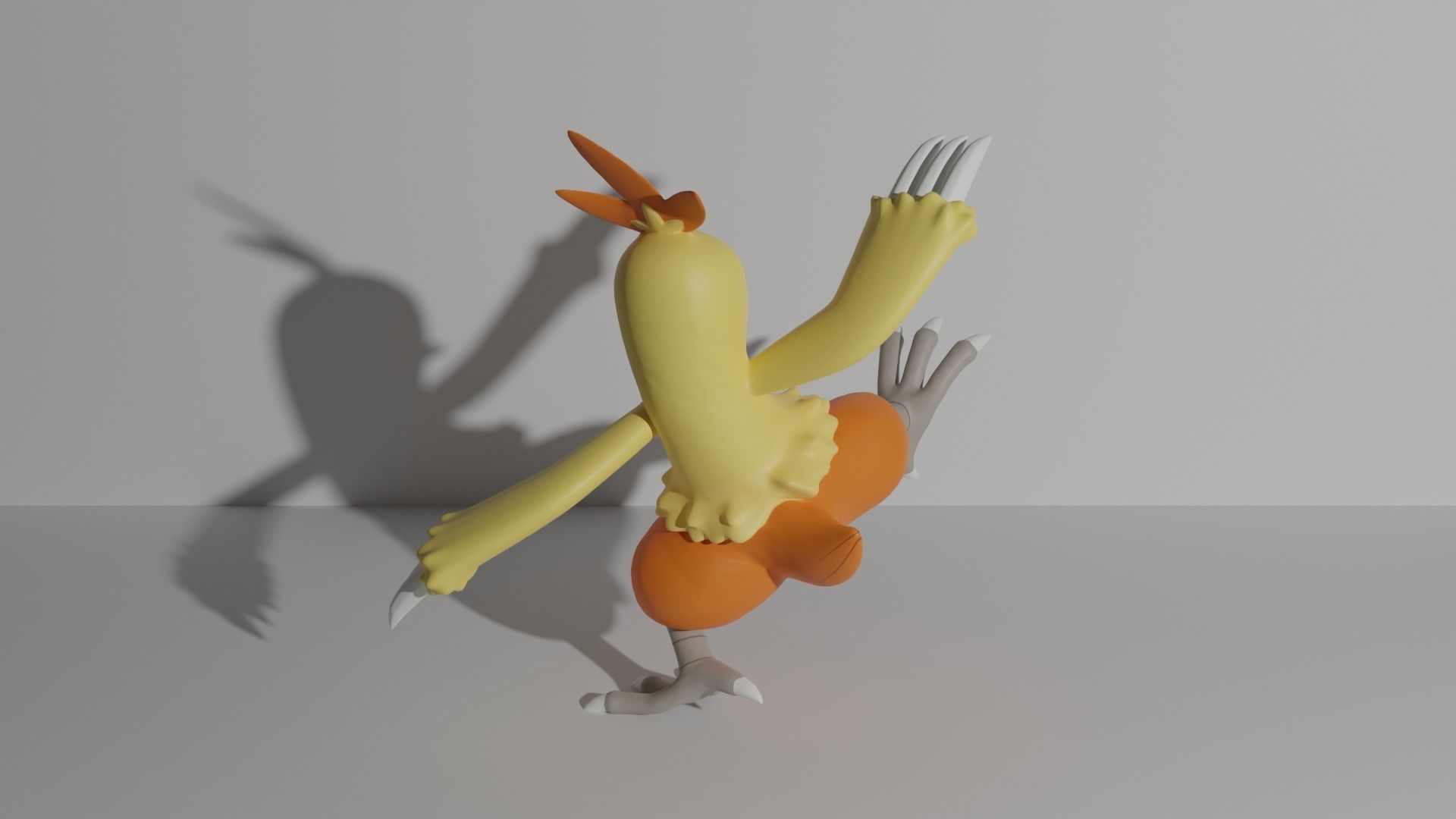 Torchic Combusken Blaziken and mega Blaziken 3D print model 3D print model_8