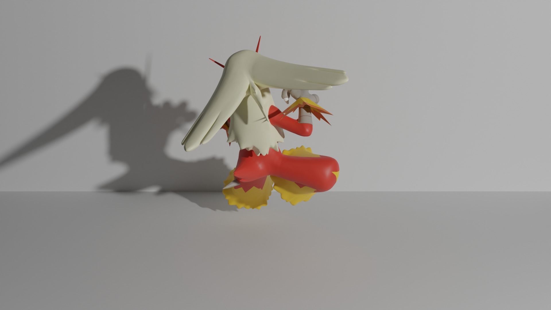 Torchic Combusken Blaziken and mega Blaziken 3D print model 3D print model_10