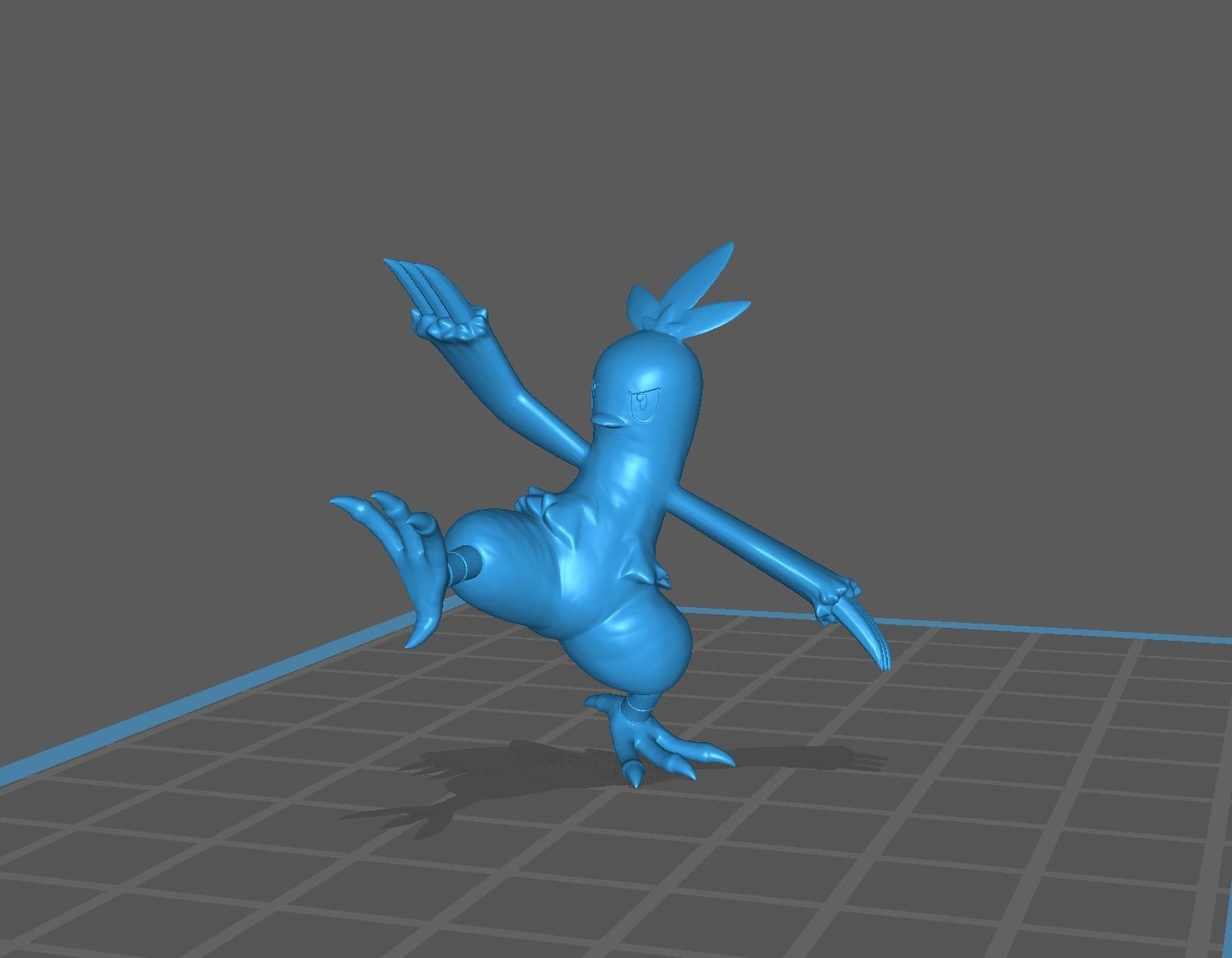 Torchic Combusken Blaziken and mega Blaziken 3D print model 3D print model_29