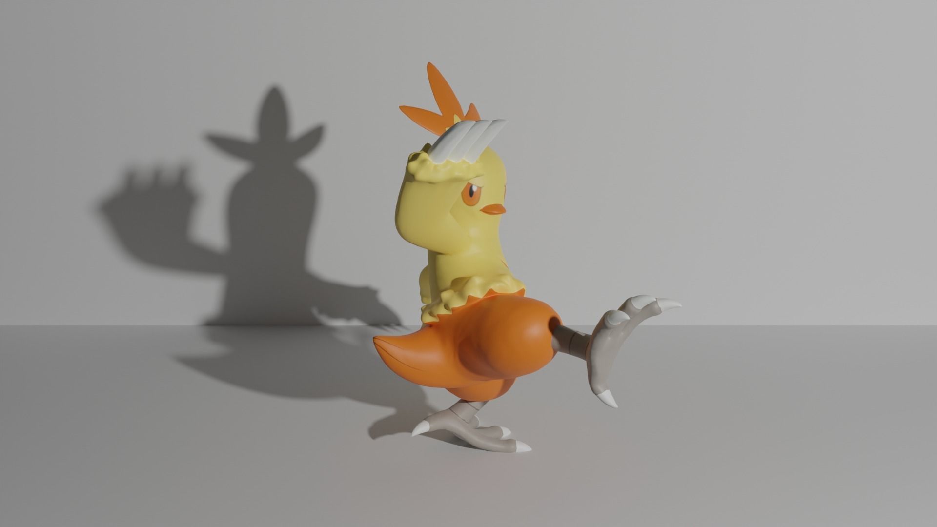 Torchic Combusken Blaziken and mega Blaziken 3D print model 3D print model_7
