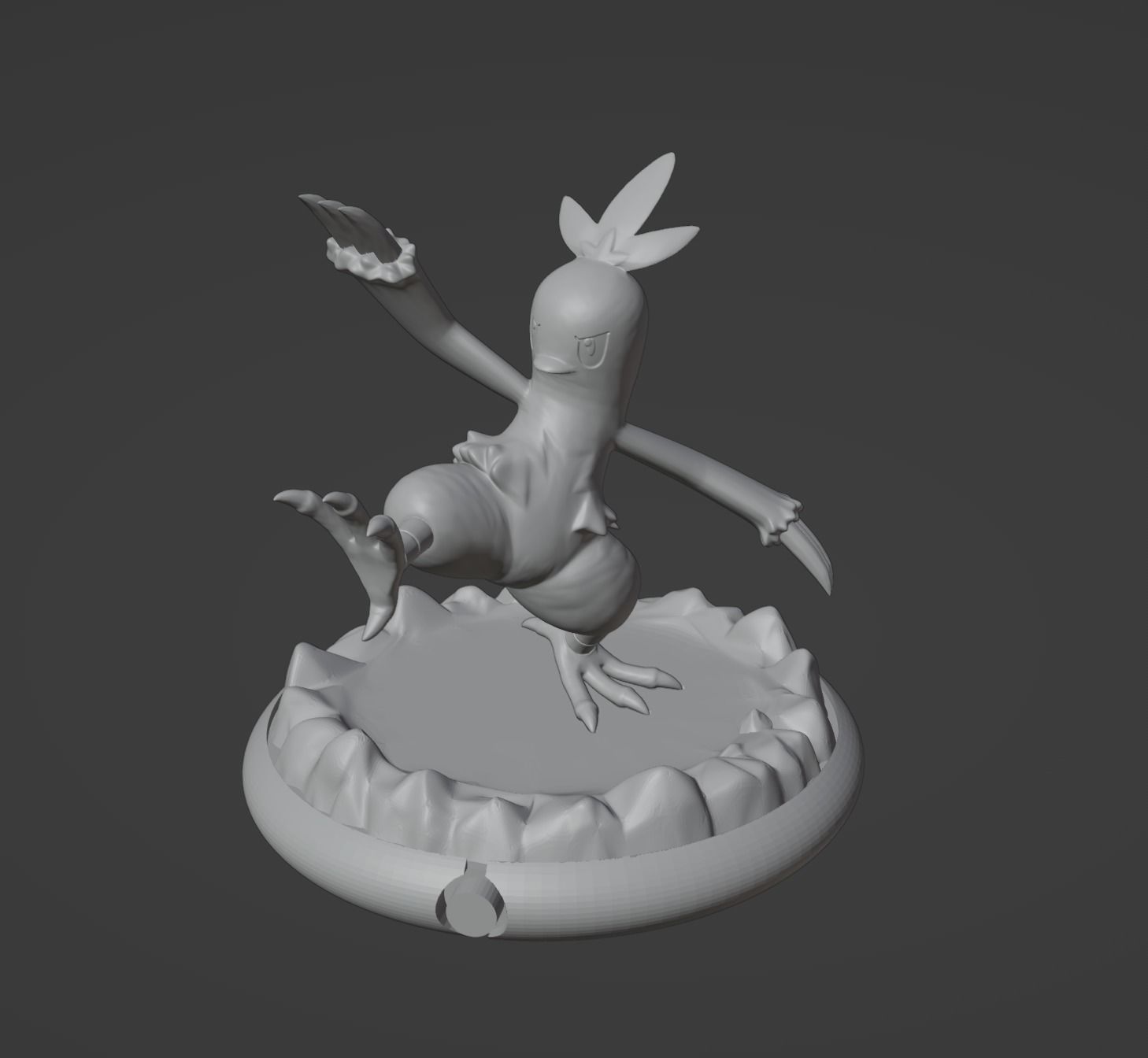 Torchic Combusken Blaziken and mega Blaziken 3D print model 3D print model_32